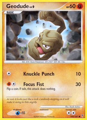 Geodude card from Supreme Victors
