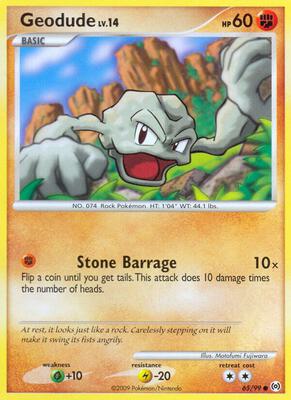Geodude card from Arceus