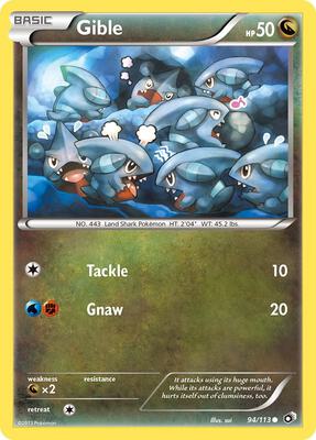 Gible card from Legendary Treasures