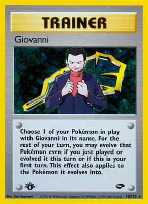 Giovanni (18) card from Gym Challenge