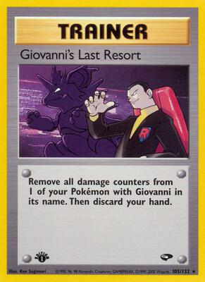 Giovanni's Last Resort card from Gym Challenge