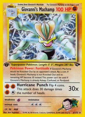 Giovanni's Machamp card from Gym Challenge