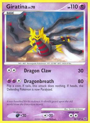 Giratina (28) card from Platinum