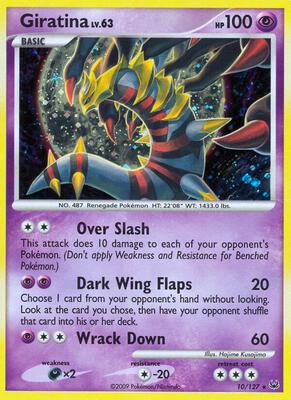 Giratina (10) card from Platinum