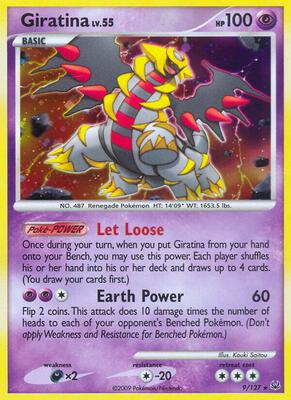 Giratina (9) card from Platinum