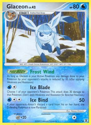Glaceon card from Rising Rivals
