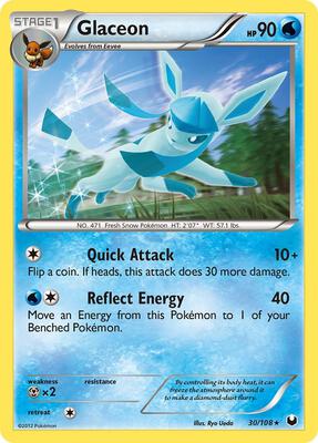 Glaceon card from Dark Explorers