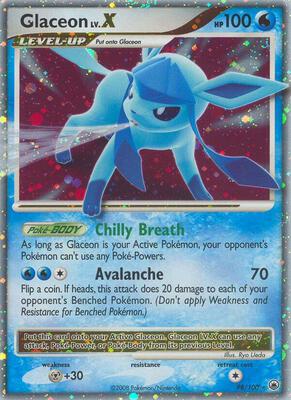 Glaceon LV.X card from Majestic Dawn