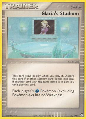 Glacia's Stadium card from EX Power Keepers