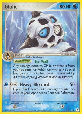 Glalie card from EX Hidden Legends