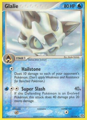 Glalie card from EX Emerald