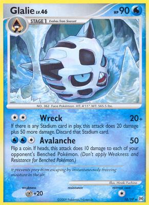 Glalie card from Arceus