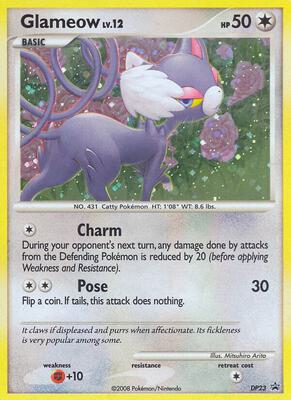Glameow - DP23 card from Diamond and Pearl Promos