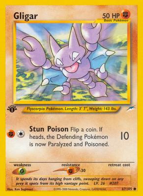 Gligar card from Neo Destiny