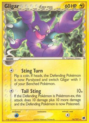 Gligar (Delta Species) card from EX Dragon Frontiers