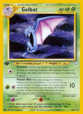 Golbat card from Neo Revelation