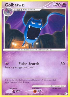 Golbat card from Mysterious Treasures