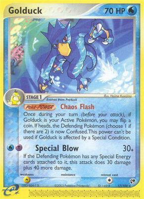 Golduck card from EX Sandstorm