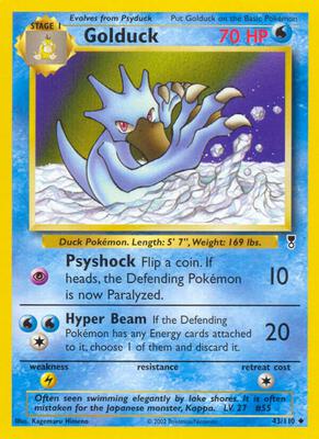 Golduck card from Legendary Collection