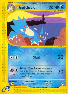 Golduck (50a) card from Aquapolis