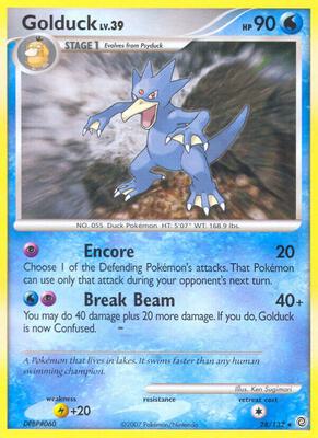 Golduck card from Secret Wonders