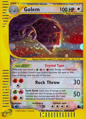 Golem card from Skyridge