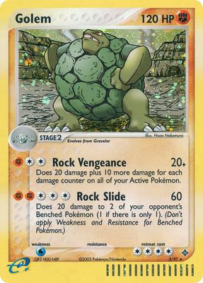 Golem card from EX Dragon
