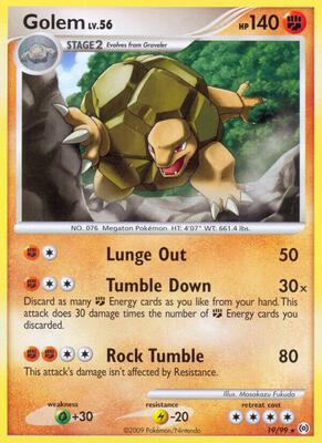 Golem card from Arceus