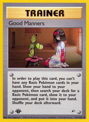 Good Manners card from Gym Heroes