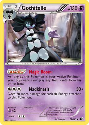 Gothitelle card from Legendary Treasures