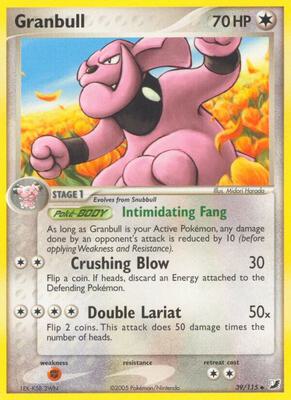 Granbull card from EX Unseen Forces