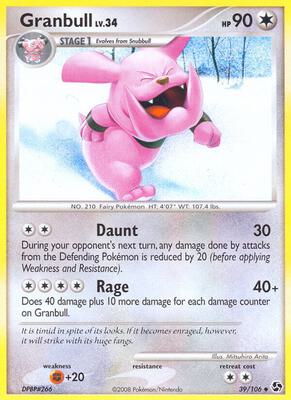 Granbull card from Great Encounters