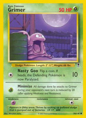 Grimer card from Legendary Collection