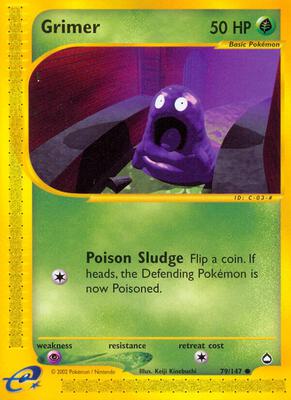 Grimer card from Aquapolis
