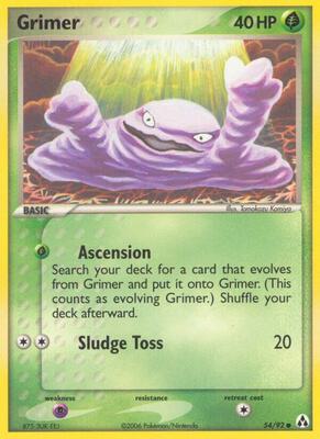 Grimer card from EX Legend Maker