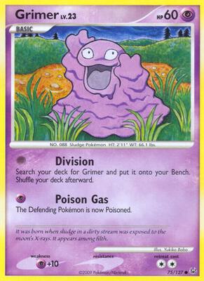 Grimer card from Platinum