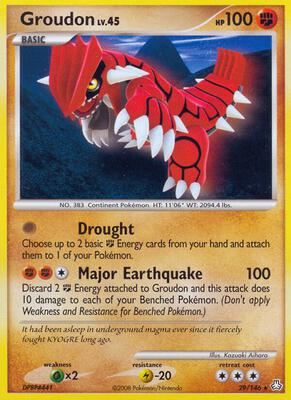 Groudon card from Legends Awakened