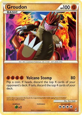 Groudon card from Call of Legends