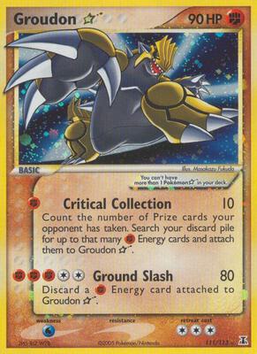 Groudon Star card from EX Delta Species