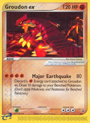 Groudon ex - 002 (Nintendo Power Magazine) card from Nintendo Promos