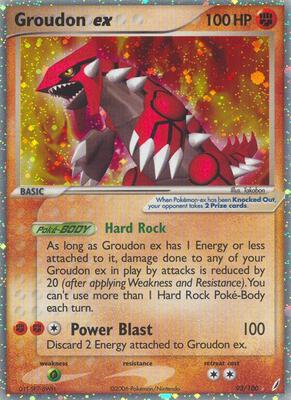 Groudon ex card from EX Crystal Guardians