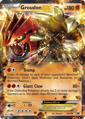 Groudon EX card from Dark Explorers