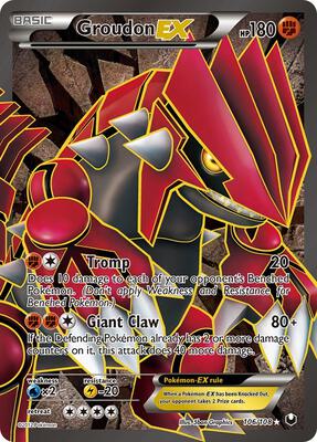 Groudon EX (106 Full Art) card from Dark Explorers