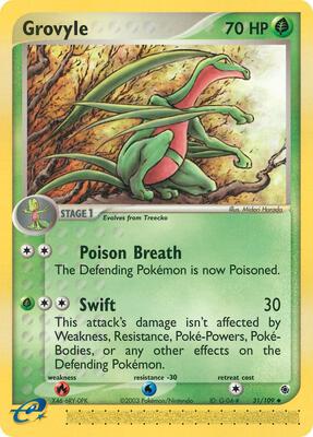 Grovyle - 31/109 card from EX Ruby and Sapphire