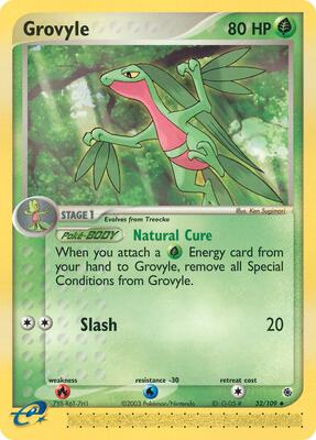 Grovyle - 32/109 card from EX Ruby and Sapphire