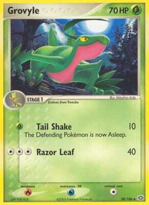 Grovyle card from EX Emerald