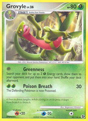 Grovyle card from Great Encounters