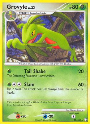 Grovyle card from Stormfront