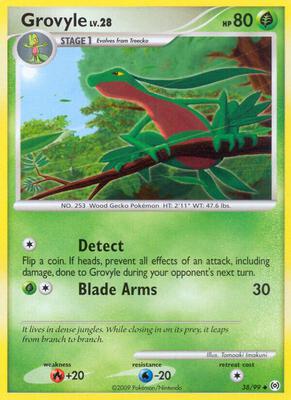 Grovyle (38) card from Arceus