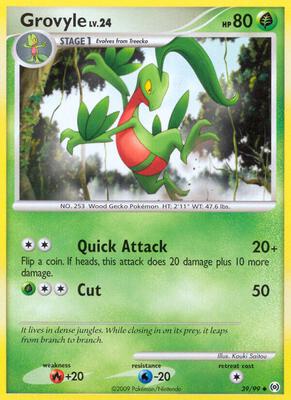 Grovyle (39) card from Arceus